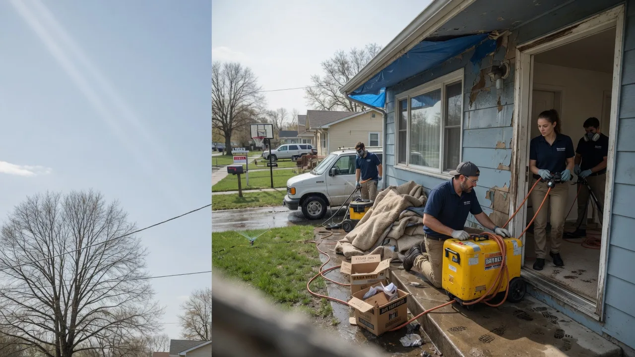 Basement Flood Cleanup in Gillespie, IL near me